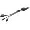 Goobay adatk�bel 3 az 1-ben ki �s visszah�zhat� USB->micro USB /mini USB iPhone/iPad/iPod fekete 75c