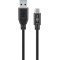 Goobay USB-C-USB-A k�bel 1m 15W 3A 5Gbit/s USB3.0 fekete - A k�szlet erej�ig