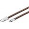 Goobay Micro USB b�r t�lt�- �s adatk�bel 0,2m fekete-barna-ez�st - A k�szlet erej�ig