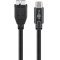 Goobay USB-C-Micro-B k�bel 1m 15W 3A 5Gbit/s USB3.0 fekete