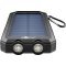 Goobay Outdoor napelemes powerbank 8000mAh 10W IP44 2xUSB-A karabiner zsebl�mpa