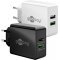 Goobay Multi Fast Charger 28W k�tportos USB-A gyorst�lt� 1xQC3.0 1xUSB-A fekete