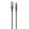 Goobay Textile Cable USB-C USB-A textilk�bel f�m csatlakoz�kkal 1m 15W 3A 480Mbit/s �rsz�rke/ez�st