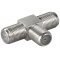 Goobay F-adapter T eloszt� dupla F-aljzat cink adapter aljzat