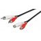 Goobay 2,5m sztere� hosszabb�t� k�bel 2x RCA (cinch) dug� 2x RCA (cinch) aljzat