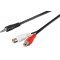 Goobay audio k�beladapter 3,5mm jack 2x sztere� RCA (cinch) aljzat 1,5m