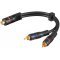 Goobay audio Y-k�bel adapter cinch aljzat 2x cinch dug� 0,2m