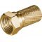 Goobay F-csatlakoz� 7,0mm k�belhez aranyozott r�z-cink kivitel