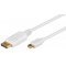 Goobay mini DisplayPort 1.2 adapterk�bel 2m aranyozott csatlakoz�kkal