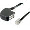 Goobay TAE-F aljzat RJ11 RJ14 telefon adapter 6P4C csatlakoz�val