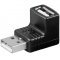 Goobay USB 2.0 A-t�pus� 90� adapter 2,5W 0,5A 480Mbit/s