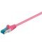 Goobay CAT 6A patchk�bel S/FTP magenta 10Gbps RJ45 3� aranyozott �rintkez�