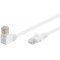 Goobay CAT 5e patchk�bel 0,25m 1x 90� sz�gelt U/UTP feh�r CCA