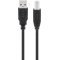 Goobay USB-A USB-B k�bel 0,25 m USB 2.0 480 Mbit/s 0,5A 2,5W fekete
