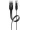 Goobay CAT 6 lapos patchk�bel U/UTP 2xRJ45 1,5x6mm fekete