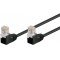 Goobay CAT 5e patch k�bel 2x 90� csatlakoz� 2m U/UTP fekete