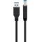 Goobay USB-A USB-B k�bel 5 m USB 3.0 15W 3A 5 Gbit/s fekete