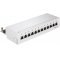 Goobay CAT 5e 12 portos mini asztali patch panel STP �rny�kolt sz�rke
