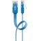 Goobay CAT6 lapos patchk�bel U/UTP k�k 2xRJ45 1,5x6mm