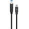 Goobay USB-C�USB-B k�bel 1m 15 W 3 A 5 Gbit/s USB 3.0 fekete
