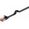 Goobay CAT 6 lapos U/FTP patchk�bel fekete 2x RJ45 1,8x6,6 mm