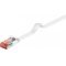 Goobay CAT 6 lapos U/FTP h�l�zati k�bel 2x RJ45 1,8x6,6mm feh�r