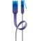 Goobay CAT 6A lapos U/UTP h�l�zati k�bel lila 2x RJ45 1,5x6 mm
