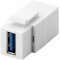 Goobay Keystone modul 18,3mm sz�les 2x USB 3.0 aljzat Type A