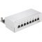 Goobay CAT 6a mini asztali patchpanel 8 port STP sz�rke