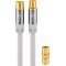 Goobay TV antenna k�bel 4x �rny�kolt aranyozott Koax aljzat Koax dug�
