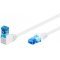 Goobay CAT 6A patchk�bel 0,25m 1x 90� csatlakoz� U/UTP feh�r CCA