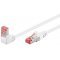 Goobay CAT 6 patchk�bel 1x 90� sz�gben S/FTP 2m feh�r