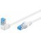 Goobay CAT 6A patchk�bel 1x 90� sz�gben S/FTP 3m feh�r