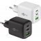 Goobay USB-C PD GaN 65W t�bbportos gyorst�lt� 2x USB-C 1x USB-A feh�r