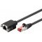 Goobay CAT 6 hosszabb�t� k�bel S/FTP RJ45 csatlakoz�kkal fekete