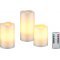 Goobay 3db feh�r LED val�s viaszos gyertya t�vir�ny�t�val �s id�z�t�vel
