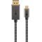 Goobay USB-C k�bel DisplayPort 1m 4K 60 Hz USB 3.1 textilmantel