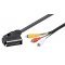 Goobay SCART adapterk�bel SCART csatlakoz� 21 t� 3x cinch csatlakoz�