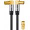 Goobay TV antenna k�bel 4x �rny�kolt aranyozott Koax dug� 90� aljzat 90�
