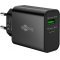 USB-C hlzati gyorstlt, power Delivery, GaN 30W, fekete