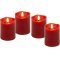 Goobay 4db piros LED val�di viaszos gyertya id�z�t�vel 3D l�nggal