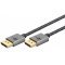 Goobay DisplayPort 2.0 2.1 k�bel 40 Gbit/s 4K 60 Hz ultraslim