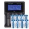 Helyettes�t� akku CR123A 3,7V 850mAh 8db/csomag + LCD gyors t�lt� Li-Ion
