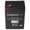 Multipower MP5-6 6V 5Ah Faston 4,8mm akku AGM �lom-zsel�s