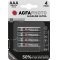 Agfaphoto alk�li AAA (LR03) 1.5V Ultra 4db/csomag hagyom�nyos elem