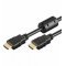 Standard HDMI with Ethernet k�bel 15,0m 7,3mm AWG26 aranyozott csatlakoz� ferritmaggal