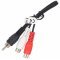 Audio-video k�bel 0,2m 1x RCA (cinch) dug� 2x RCA (cinch) aljzat