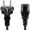 Kaltger�te t�pk�bel CEE7/7 (Typ F) - C13 1,5m fekete 250VAC 10A H05-VV-F3G