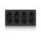 H�l�zati eloszt� 4x Euro csatlakoz� fekete 230V 2300W