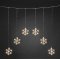 Konstsmide LED f�nyf�gg�ny h�pelyhekkel 48 LED melegfeh�r 24V IP44 6 akril h�pehely O15cm 4044-103